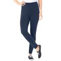 Plus Size Women's Stretch Cotton Legging by Woman Within in Heather Navy (Size L)
