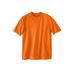 Men's Big & Tall Shrink-Less™ Lightweight Crewneck T-Shirt by KingSize in Heather Orange (Size 9XL)