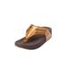 Extra Wide Width Women's The Sporty Thong Sandal by Comfortview in Bronze (Size 10 WW)