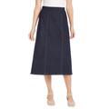 Plus Size Women's Flex-Fit Pull-On Denim Skirt by Woman Within in Indigo (Size 22 W)