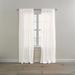 Wide Width Poly Cotton Canvas Back-Tab Panel by BrylaneHome in Eggshell (Size 48" W 63" L) Window Curtain