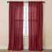 Wide Width Poly Cotton Canvas Rod-Pocket Panel by BrylaneHome in Burgundy (Size 48" W 96" L) Window Curtain Drape