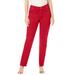 Plus Size Women's Classic Cotton Denim Straight-Leg Jean by Jessica London in Classic Red (Size 12) 100% Cotton