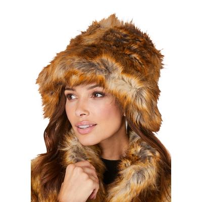 Plus Size Women's Faux Fur Hat by Roaman's in Fox
