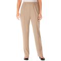 Plus Size Women's Elastic-Waist Soft Knit Pant by Woman Within in New Khaki (Size 24 T)