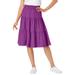 Plus Size Women's Jersey Knit Tiered Skirt by Woman Within in Purple Magenta (Size 22/24)
