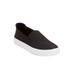 Wide Width Women's The Alena Slip On Sneaker by Comfortview in Black (Size 7 W)
