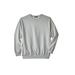Men's Big & Tall Fleece Crewneck Sweatshirt by KingSize in Grey (Size 2XL)
