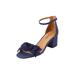 Wide Width Women's The Ona Sandal by Comfortview in Navy Dot (Size 10 1/2 W)