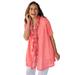 Plus Size Women's Lightweight Open Front Cardigan by Woman Within in Sweet Coral (Size 2X) Sweater