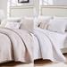 Parker White Quilt and Pillow Sham Set by Greenland Home Fashions in Linen (Size FULL/QUEEN)