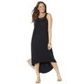 Plus Size Women's Margarita High Low Cover Up Dress by Swimsuits For All in Black (Size 30/32)