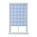 Wide Width Cordless Plaid Flat Roman Shade by Whole Space Industries in Sky Blue (Size 31" W 64" L)