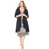 Plus Size Women's Soft Knit Jacket Dress by Catherines in Animal Print (Size 0X)