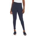 Plus Size Women's Everyday Stretch Cotton Legging by Jessica London in Navy (Size 18/20)