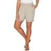 Plus Size Women's Stretch Knit Waist Cargo Short by Catherines in Chai Latte (Size 3X)