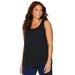 Plus Size Women's Suprema® Tank by Catherines in Black (Size 0X)