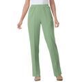 Plus Size Women's Elastic-Waist Soft Knit Pant by Woman Within in Sage (Size 38 W)