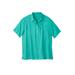 Men's Big & Tall KS Island Solid Rayon Short-Sleeve Shirt by KS Island in Tidal Green (Size 5XL)