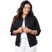 Plus Size Women's Essential Denim Jacket by Roaman's in Black (Size 34 W)