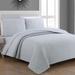 Estate Collection Fenwick Quilt Set by American Home Fashion in Silver (Size TWIN)