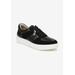 Wide Width Women's Hadley Sneakers by Naturalizer in Black Leather (Size 9 W)