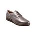 Wide Width Women's Willis Oxford by SoftWalk in Pewter (Size 10 1/2 W)