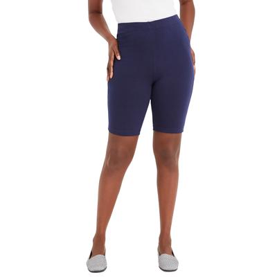 Plus Size Women's Everyday Stretch Cotton Bike Short by Jessica London in Navy (Size 18/20)