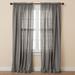Wide Width Poly Cotton Canvas Rod-Pocket Panel by BrylaneHome in Charcoal (Size 48" W 96" L) Window Curtain Drape