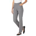 Plus Size Women's Flex-Fit Pull-On Straight-Leg Jean by Woman Within in Grey Denim (Size 30 T) Jeans