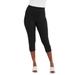 Plus Size Women's Everyday Stretch Cotton Capri Legging by Jessica London in Black (Size 14/16)