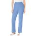 Plus Size Women's Straight Leg Linen Pant by Woman Within in French Blue (Size 22 W)