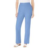 Plus Size Women's Straight Leg Linen Pant by Woman Within in French Blue (Size 22 WP)