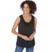 Plus Size Women's Beaded Tank Top by Woman Within in Black (Size 5X)