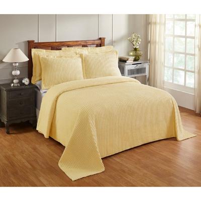 Better Trends Jullian Collection in Bold Stripes Design Bedspread by Better Trends in Yellow (Size TWIN)