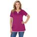 Plus Size Women's Layered-Look Tee by Woman Within in Raspberry (Size 30/32) Shirt