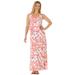 Plus Size Women's Layered Popover Maxi Dress by Woman Within in Light Ruby Floral (Size 3X)