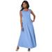 Plus Size Women's Crochet-Detailed Dress by Jessica London in French Blue (Size 18) Maxi Length