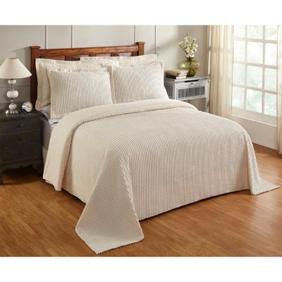 Better Trends Jullian Collection in Bold Stripes Design Bedspread by Better Trends in Ivory (Size TWIN)