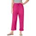 Plus Size Women's The Boardwalk Pant by Woman Within in Raspberry Sorbet (Size 14 T)