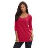 Plus Size Women's Sweetheart Ultimate Tee by Roaman's in Classic Red (Size 30/32) Long Sleeve Shirt