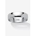 Men's Big & Tall Sterling Silver Wedding Band Ring by PalmBeach Jewelry in White (Size 13)