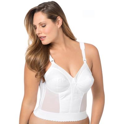 Plus Size Women's Exquisite Form® Fully® Longline Wireless Bra 5107532 by Exquisite Form in White (Size 42 DD)
