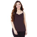 Plus Size Women's Suprema® Cami With Lace by Catherines in Victoria Purple (Size 3X)