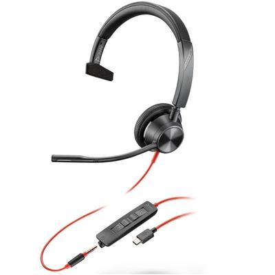 Headset »Blackwire C3315« monaural USB-C / 3,5 mm schwarz, Plantronics