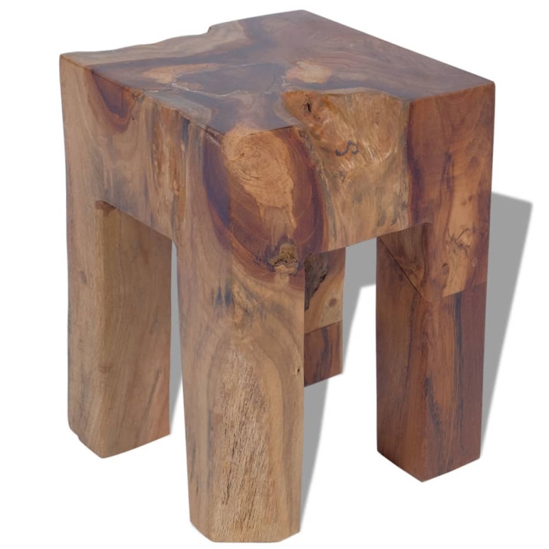 vidaXL Hocker Massivholz Teak Image