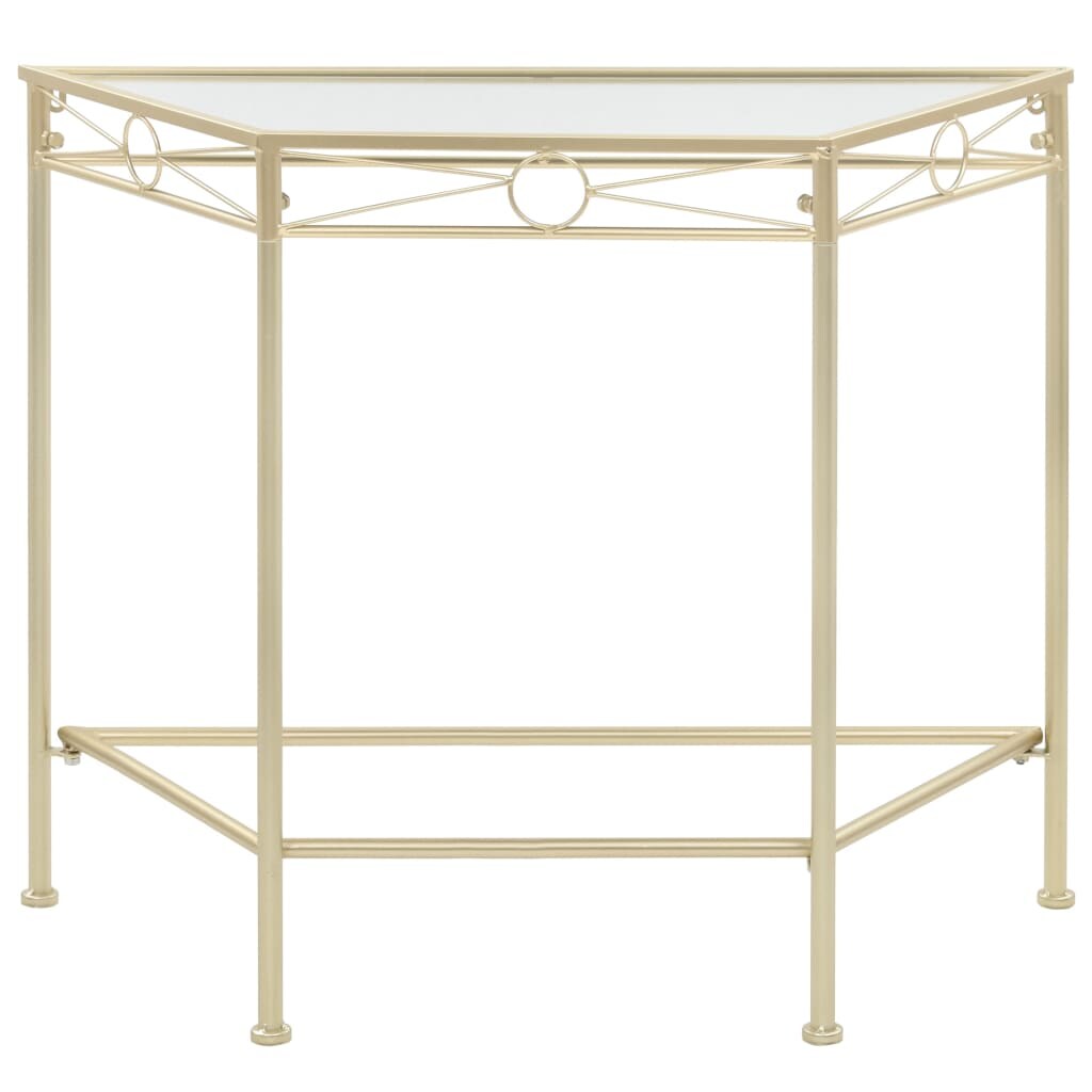 vidaXL Beistelltisch Vintage-Stil Metall 87x34x73 cm Gold Image
