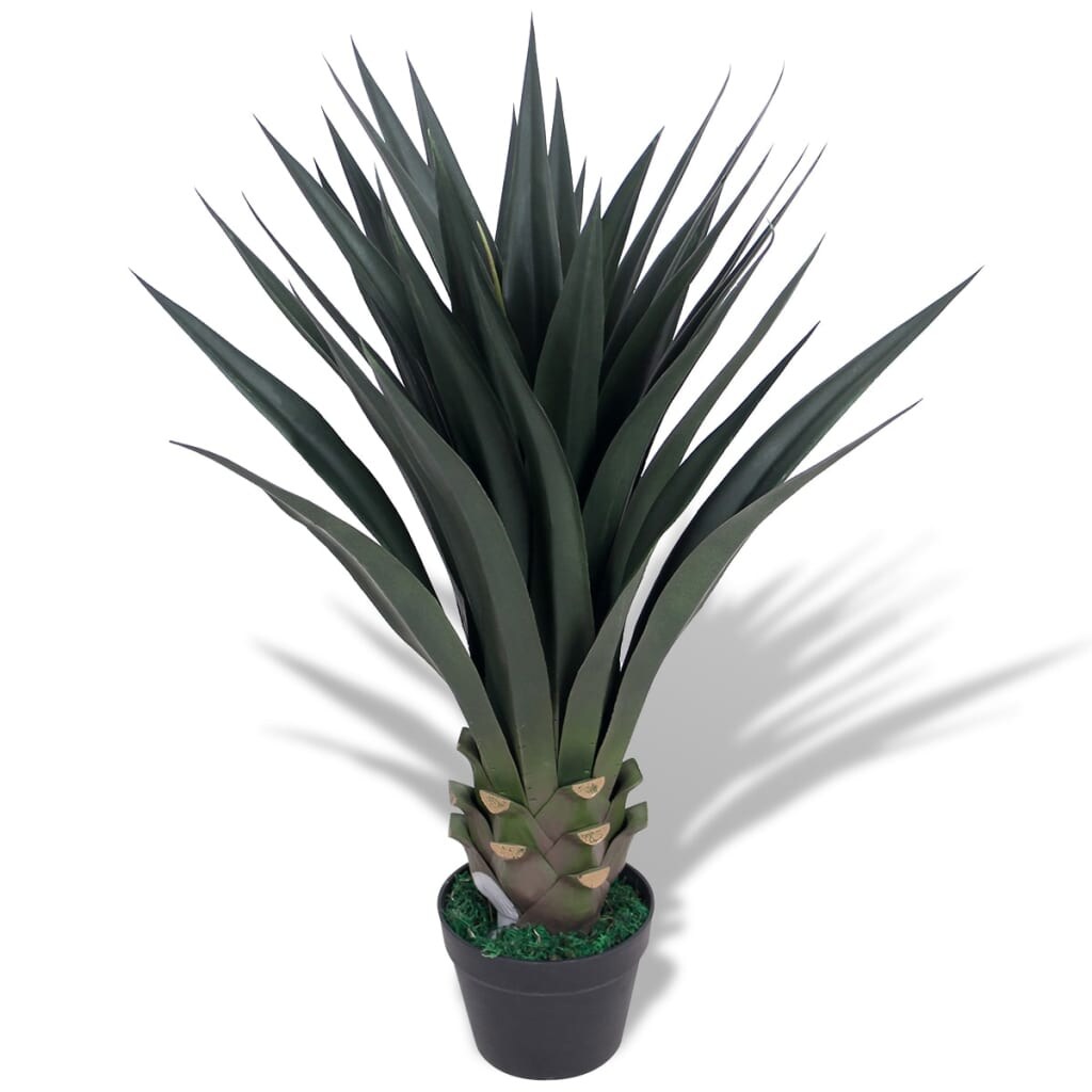 vidaXL Künstliche Yucca-Pflanze mit Topf 90 cm Grün Image