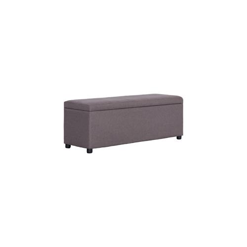 vidaXL Bank mit Staufach 116 cm Taupe Polyester