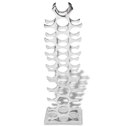 vidaXL Weinregal Aluminium Silber 27 Flaschen Image